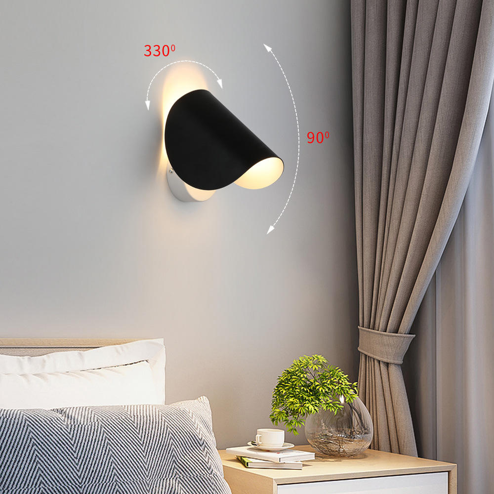 Draaibare Wandlamp Moderne Led Wandlamp Minimalistische Wandlamp Italiaanse Woonkamer Creatieve Roterende Kunst Hotel Wandlamp Nordic Slaapkamer Nachtkastje Wandlamp