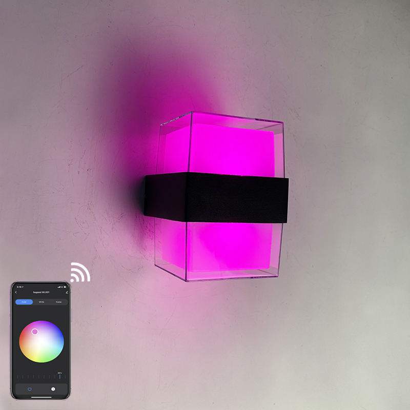 2023 intelligente wandlamp LED intelligente wandlamp IP65 waterdichte kleurrijke modieuze decoratieve wandlamp Tuya
