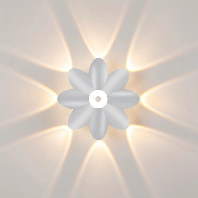 LED Outdoor Wandlamp Up Down Lichtgevende Wanddecoratie Spotlight Lotus Villa Gang Balkon Gang Achtergrond Wandlamp