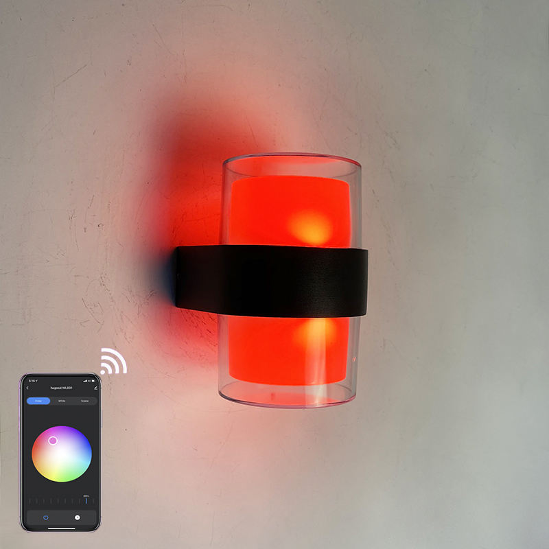 2023 Intelligente wandlamp LED intelligente wandlamp IP65 waterdichte en kleurrijke modieuze decoratieve wandlamp Tuya