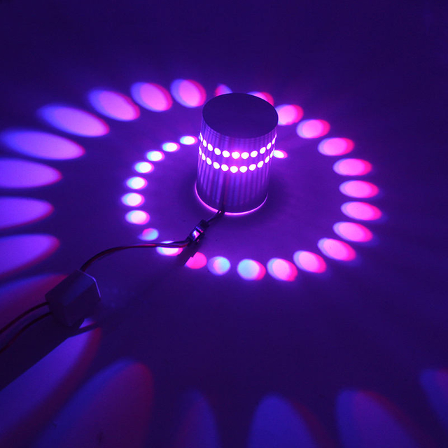 Spiraal Gat RGB LED Wandlamp voor Indoor Home Versieren Fancy Nachtverlichting Plafondlamp Loft Vogue Meubels