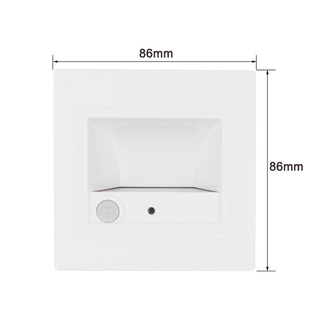 Hotel hotel 86 type embedded led nachtlampje gangpad traptrede licht thuis menselijk lichaam inductie voet licht gevoel warm