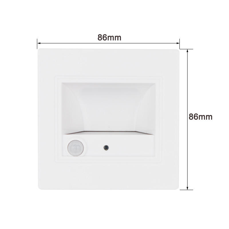 Hotel hotel 86 type embedded led nachtlampje gangpad traptrede licht thuis menselijk lichaam inductie voet licht gevoel warm