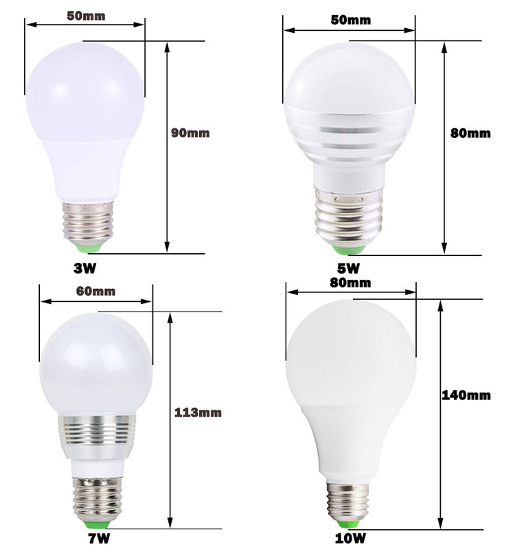 A70 15W GEGOTEN ALUMINIUM E27 BASIS LED-LAMP PC-afdekking LED fabriek 5W 6W 8W 9W 12W HAGOOD LIGHTING COMPANY