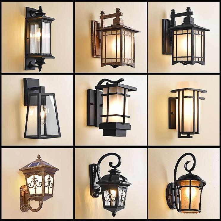 Zonne-buitenwandlamp Draadloze wandlamp Waterdicht Tuinlicht Nieuwe Chinese stijl Japanse stijl balkon buitenmuurpoort
