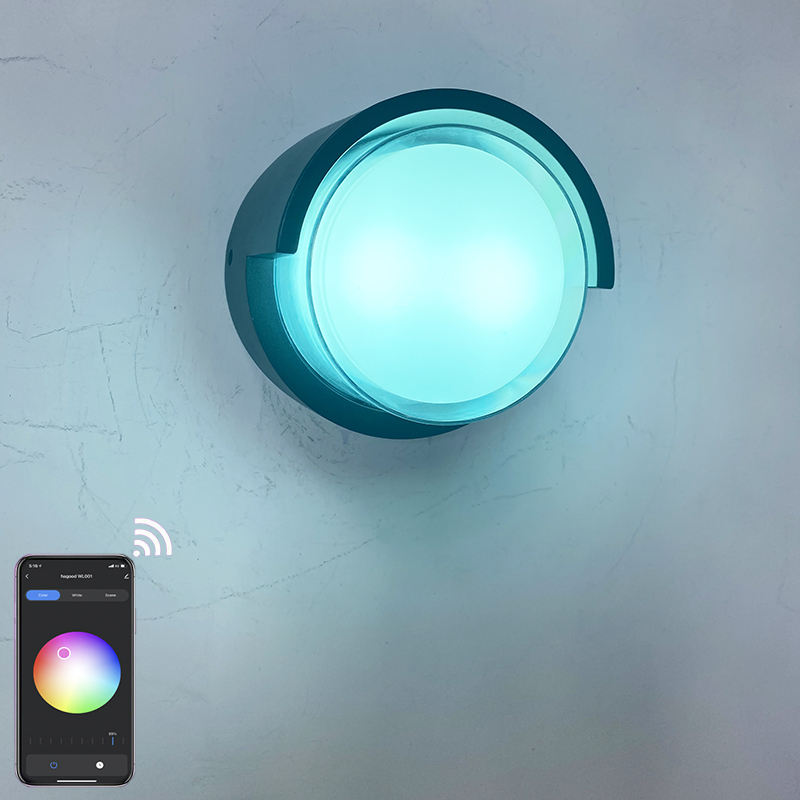 Ronde transparante schaal 9W APP-verlichting Acryl waterdichte wandlamp voor tuindecoratie met fabrieksprijs kamerverlichting