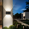 Moderne Waterdichte Outdoor 12W Led Wandlamp IP65 Aluminium Up En Down Wandlamp Tuin Veranda Blaker Decoratie licht 110V 220V
