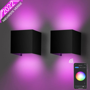 Outdoor Smart Outdoor Wandlamp Dimbare Kleur Veranderende RGB Wandlamp Waterdicht IP65 Verstelbare Lichtstraal Buitenlamp