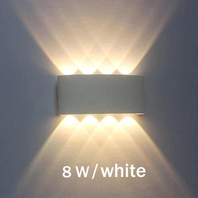 Boogvormige buiten waterdichte op en neer LED wandlamp aluminium moderne wandkandelaar verlichting wandlamp