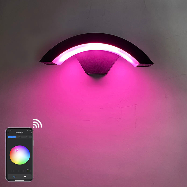 Hot Selling Waterdichte APP Controle Slimme Wandlamp Balkon Binnenplaats LED Lamp Slimme Waterdichte Wandlampen