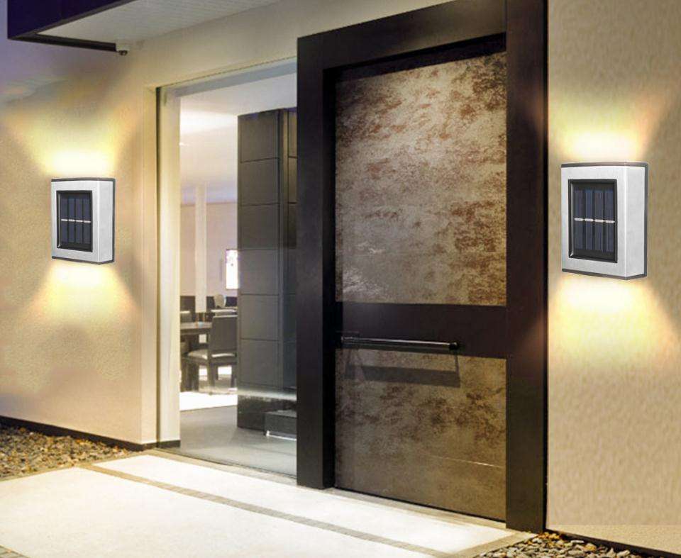 2LED zonnelamp IP65 waterdichte buitenlamp binnenplaats wandlamp voor tuinvilla decoratie