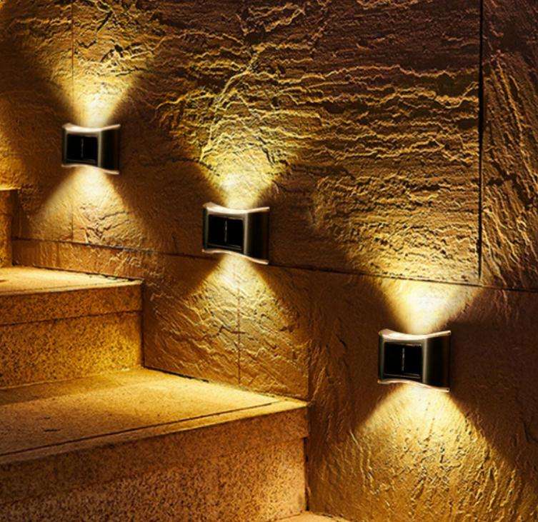 6LED Solar Lamp IP65 Waterdichte Buitenlamp Binnenplaats Wandlamp voor Tuin Villa Decoratie