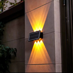 6LED Solar Wandlamp Outdoor Waterdichte LED Wandlampen voor Binnenplaats Straat Landschap Tuin Decor Lamp Solar Outdoor Wandlamp