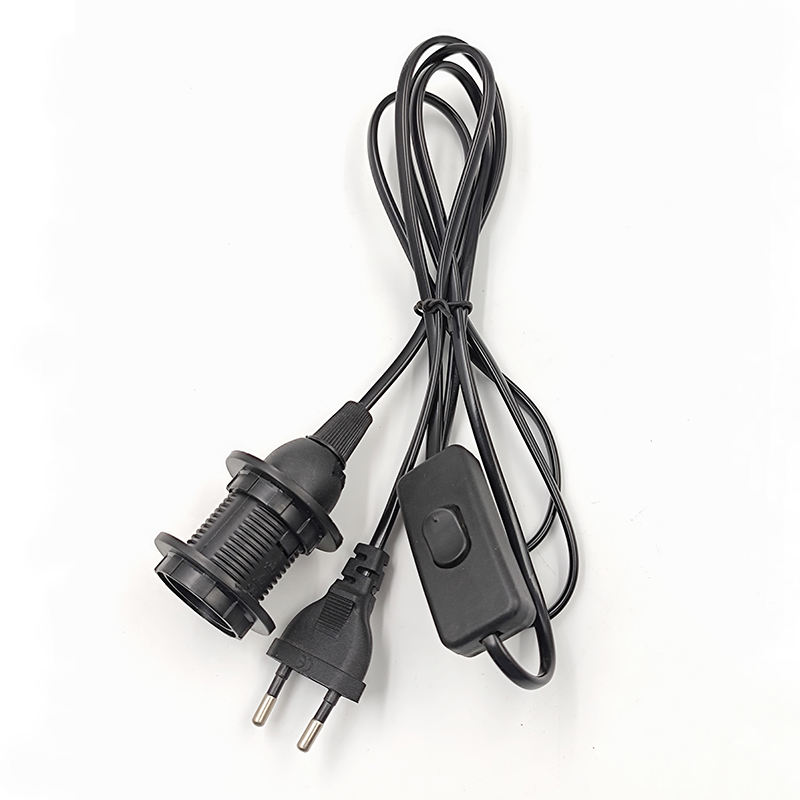 EU Draad plug 303 schakelaar Verlengsnoer 303 Schakelaar E14 dubbele ring Kabel Schroef Base Lamphouder LED Hanglamp Head Bulb Socket