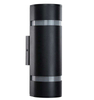 Moderne Zwarte Waterdichte Muurbevestiging Licht Aluminium Wandkandelaar 2 Licht Outdoor Wandlamp AC85-265 Up En Down Lamp