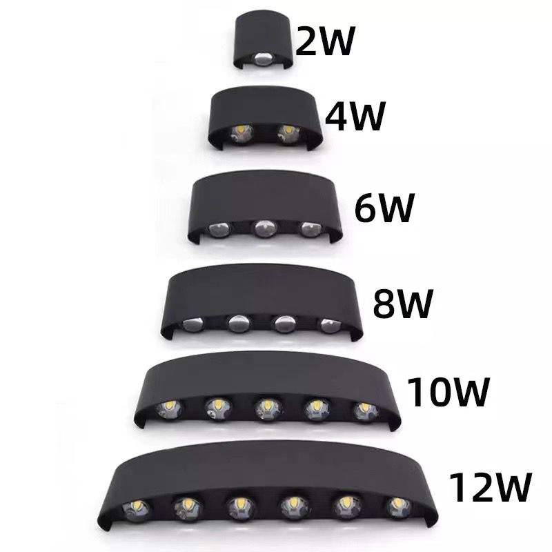 2W 4W 6W 8W 10W 12W Ovale Up En Dowm Outdoor Waterdichte Wandlamp gemonteerd Waterdichte IP65 Buitenmuur Licht Veranda Tuin Licht