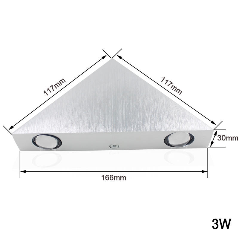 3W9W Moderne Driehoek Indoor Wandgemonteerde LED wandlamp Aluminium voor Home Decoration wandlamp armatuur
