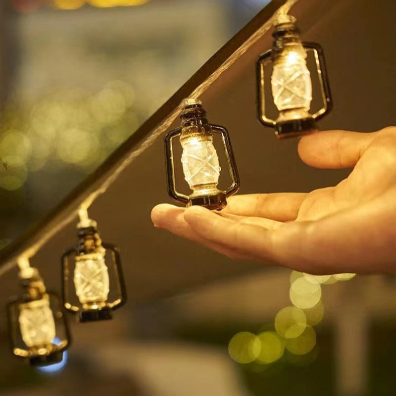 1M 10LED LED String Lights Fairy Ball Lights LED Outdoor Camping Chain Festival Vakantie Outdoor Decor Batterij Lamp Kerstmis