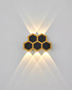 Wandlampen Led Honingraat Goud Zwart Licht up en Down Lichtgevende Body Lamp Verlichting Stijl Moderne Kantoor Rohs Epistar input Flux