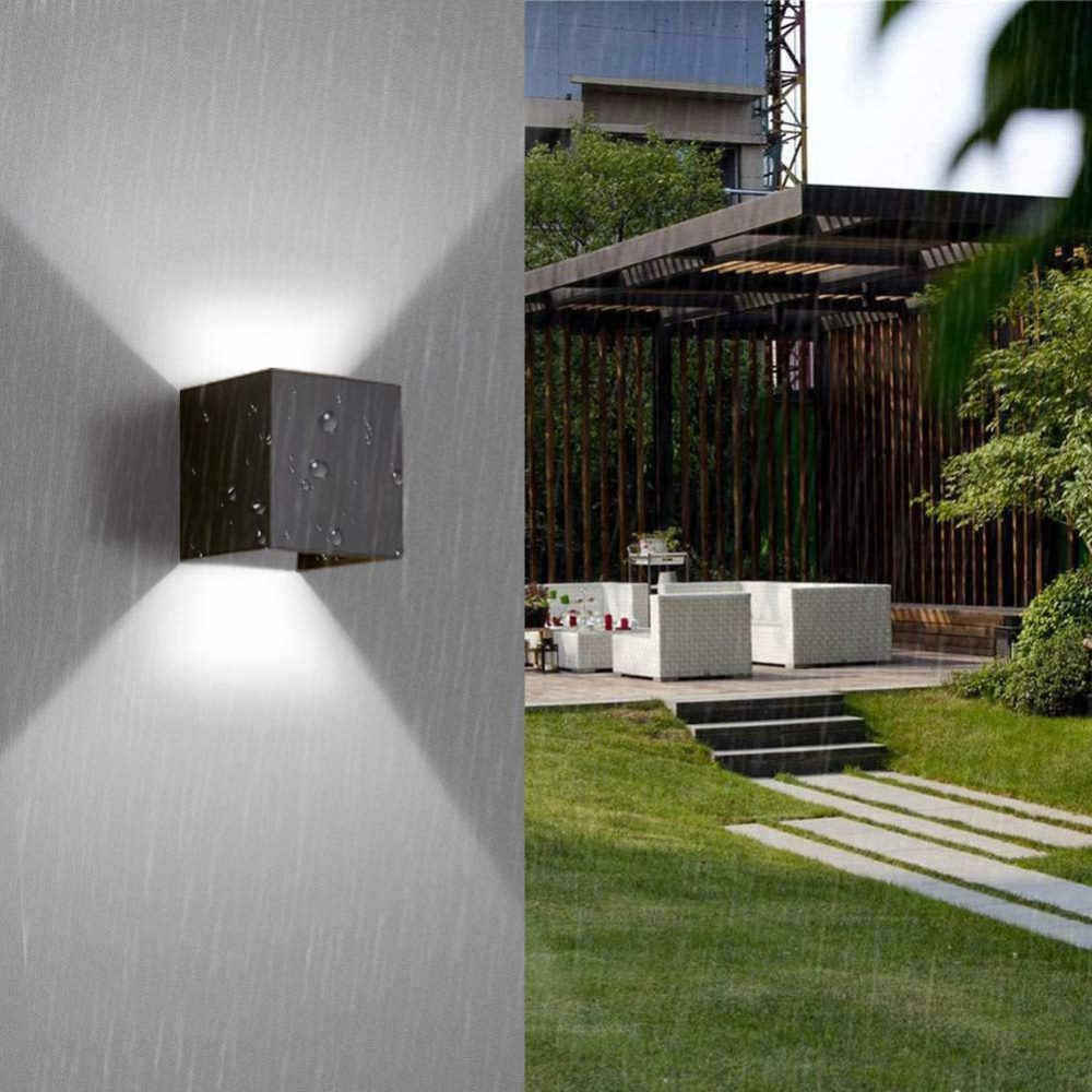Vierkante led-wandlampen buiten gangpad dimbare veelkleurige up-down lamp met bewegingssensor voor muur KTV-bar slaapkamer