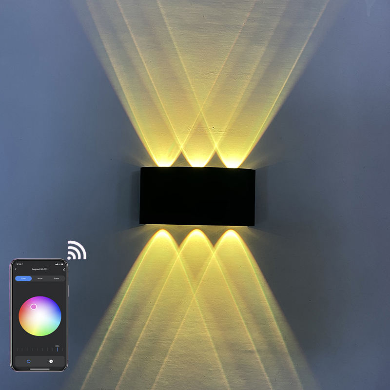 Indoor Wandlamp APP Afstandsbediening Bluetooth-compatibel Dimbare LED Wandlamp RGBW Gebruikt Voor Vakantie Decoratie AC85-265V