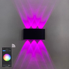 RGBW APP-bediening Boogvormige app-gestuurde buitenlampen Buiten Waterdicht op en neer LED Smart Wandlamp Aluminium Moderne wandkandelaar verlichting Wandlamp