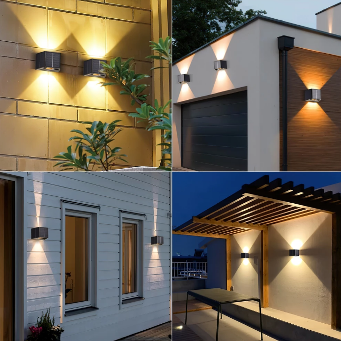 NIEUWE Solar Wandlampen Outdoor Waterdichte Straat Decoratie Wandverlichting LED Zonne-energie Veranda Lamp Voor Villa Patio Tuin