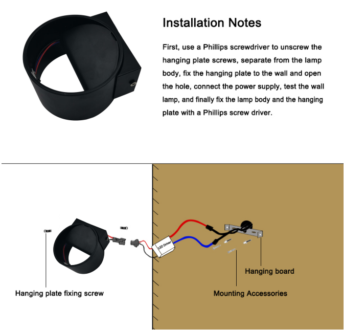 5W RGB Circle Ring-wandlamp voor decoratie binnenshuis, feller licht Zwart/witte LED-wandlamp omhoog en omlaag licht