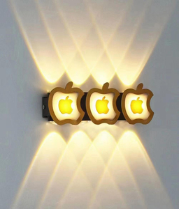 6W Outdoor Waterdichte Wandlamp Apple Patroon Decoratieve Lamp Led Nachtlampje Wandkandelaar Moderne Up En Down Wandlamp Tuin