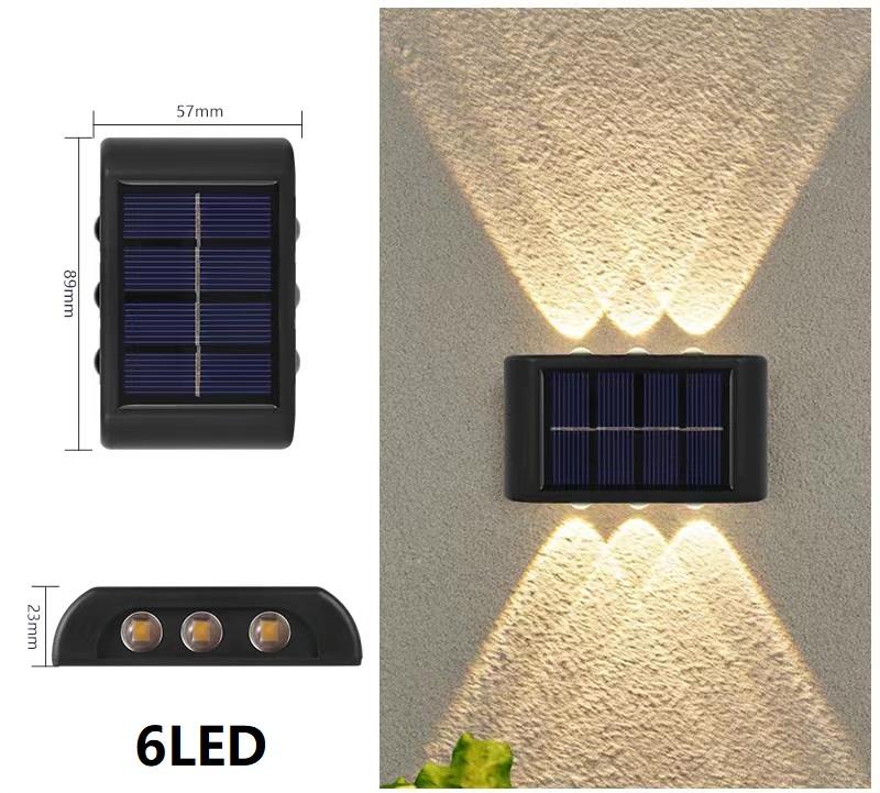 4LED 6LED 8LED 10LED 12LED 16LED up en down solar wandlamp outdoor decoratie tuin binnenplaats thuis wandlamp waterdicht