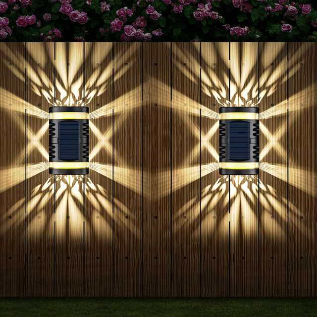 Solar wall wash lamp Zonne-buitenverlichting zonne-buiten wandlampen Tuin Decoratief Gazon Licht Waterdicht Binnenplaats Pad Landschap Zonne-tuin Gazon Licht China fabriek