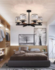 70W Hanglamp eetkamer kroonluchter foyer kroonluchter Zwart Led Nordic Design Aluminium Moderne Lichtgevende Lamp Verlichting Woonkamer Pakkamer