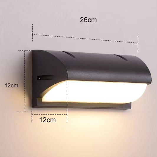 12W LED-buitenwandlamp Waterdichte led-wandlamp eenvoudig gangpad trappen binnenplaats licht balkon wandlamp super helder