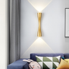 6W tuin wandlamp moderne binnenplaats villa wandlamp buiten tuin op en neer dubbele hoofdlamp gouden trompet buiten waterdichte led wandlamp