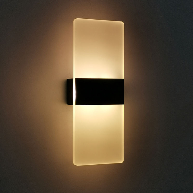 6W Acryl Wandlamp Ronde Acryl Wandlamp Rechthoekige Acryl Wandlamp LED Wandkandelaars Lamp voor Woonkamer Slaapkamer Hotel Restaurant Verlichting