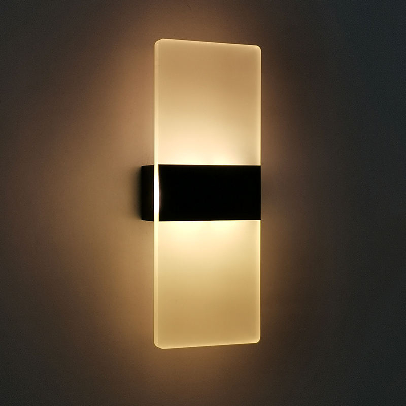 6W Acryl Wandlamp Ronde Acryl Wandlamp Rechthoekige Acryl Wandlamp LED Wandkandelaars Lamp voor Woonkamer Slaapkamer Hotel Restaurant Verlichting
