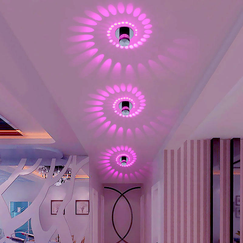 Plafondgemonteerde poreuze RGB LED-plafondwandlamp met afstandsbediening voor binnenrestaurant Bar Light Sconce Courtyard
