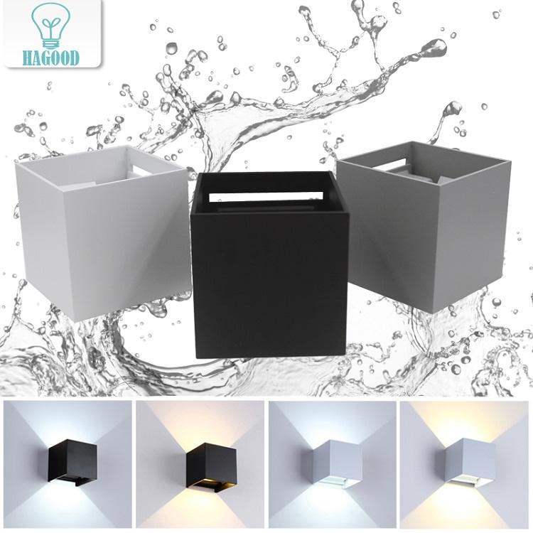 Verstelbare IP65 High Lumen 12W Cube Up en Down Led Outdoor LED Wandlamp