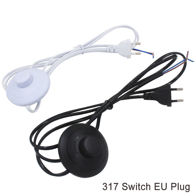 Lijn Kabel 303/304/317/301 Dimmer Netsnoer/Dubbele Knop Schakelaar EU Plug Draad voor LED Lamp/Bureaulamp Luminary USA