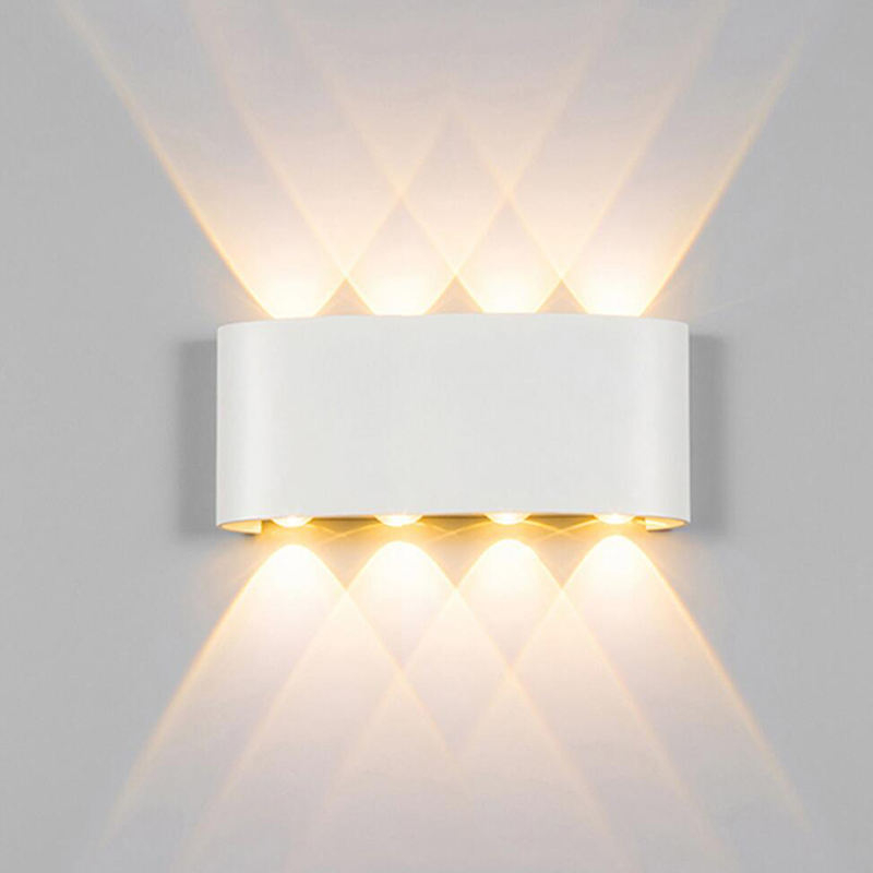 Moderne LED Aluminium Outdoor Indoor Ip65 Up En Down Voor Thuis Trappen Kamer Nachtkastje Badkamer Licht Wit Of Zwart LED Wandlamp