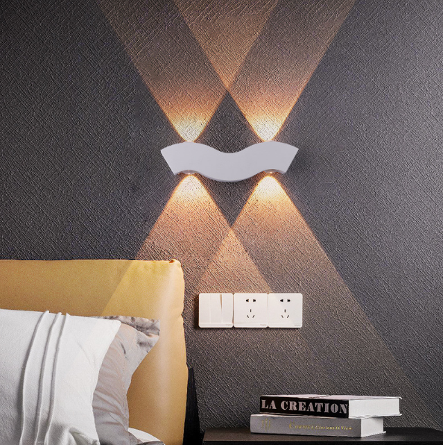 4W Hagood nieuwe baard wandlamp waterdicht IP65 buitenverlichting op en neer moderne led wandlamp