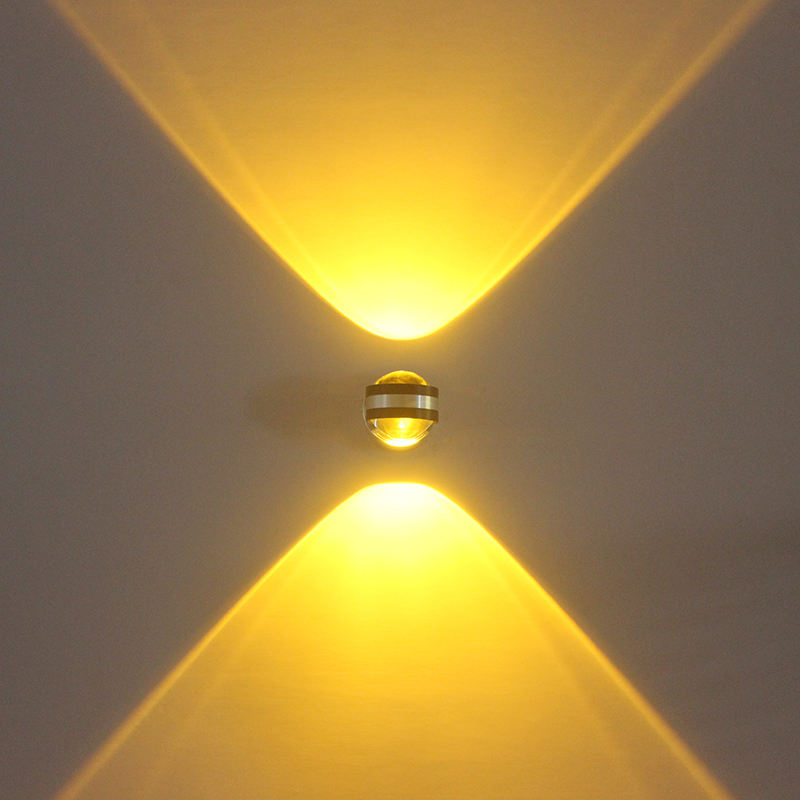 Fabriek verkoopt direct Dubbel kristal 6W wandkandelaar Licht Decoratieve led-fabrikantlampen voor huisdecoratie beste lamp voor thuiskantoor