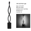 LED wandkandelaar golvende vorm wandlamp modern design aluminium voor slaapkamer gang woonkamer indoor led-verlichtingsarmaturen