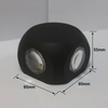 Led Wandlamp 4W Outdoor Led Waterdicht Gebouw Exterieur Poort Balkon Tuin Yard