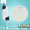 3W 5W 7W 9W 12W 18W SMD5730 Warm/Koud Wit Gecombineerd Kleur paneel + Gesegmenteerde controle LED driver voeding voor downlight