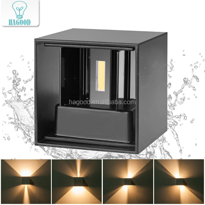 6W 12W waterdichte verstelbare LED-wandlampen opbouw wandmontage buitenverlichtingsarmaturen tuin wandlamp