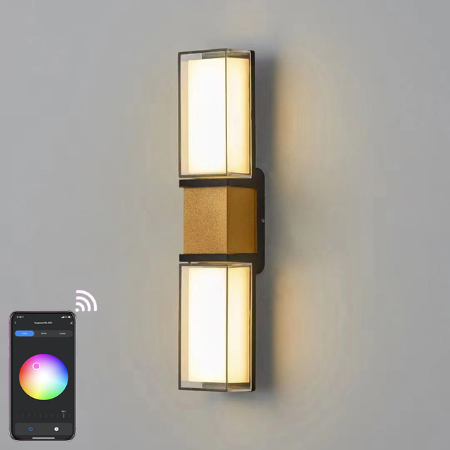 9W Tuya APP Controle Wandlamp led licht app controle app controle licht Gouden riem wandlamp Smart Wandlamp buitenverlichting