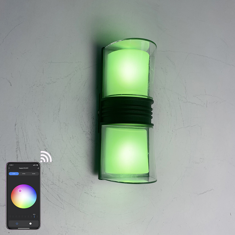 9W APP Controle RGBW Home Bar Hotel Decoratieve Wifi Smart APP Wandlampen Outdoor LED Wandlampen