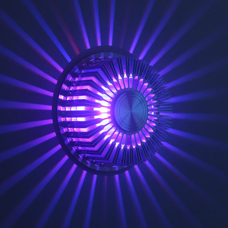 3W Zonnebloem Wandlamp Embed RGB met Controller voor Indoor Hotel Decorate Wandlamp