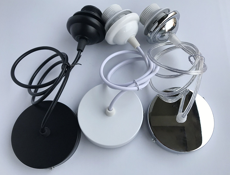 Plafondbak met ophangdraad lamplichaam schroef E27 lamphouder kroonluchter lamphouder verlichting lampen LED-lamp toegang